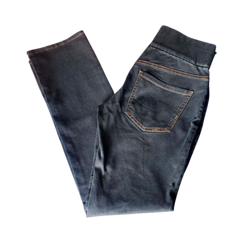 Women's Liverpool Jillian Pull On Straight Jeans Dark Blue Size 6/28